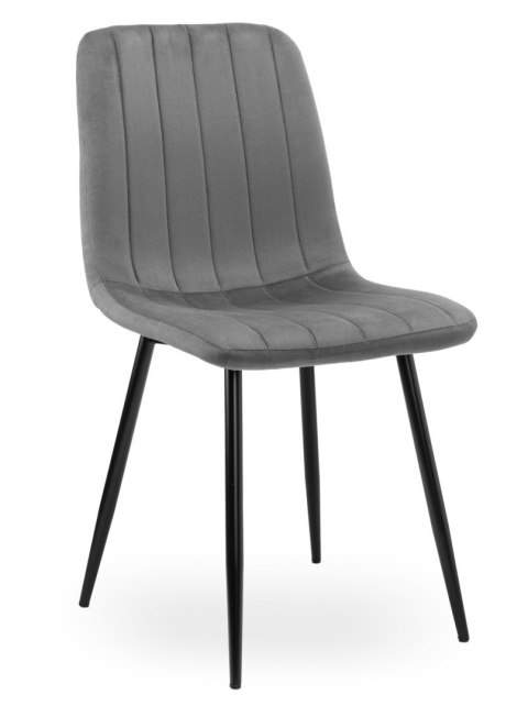 Krzesło tapicerowane AURORA VELVET DARK GREY