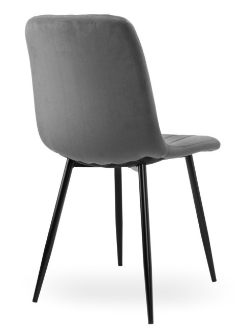 Krzesło tapicerowane AURORA VELVET DARK GREY