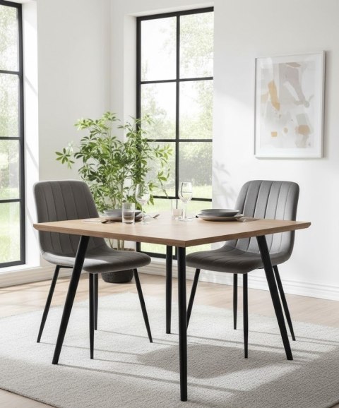 Krzesło tapicerowane AURORA VELVET DARK GREY