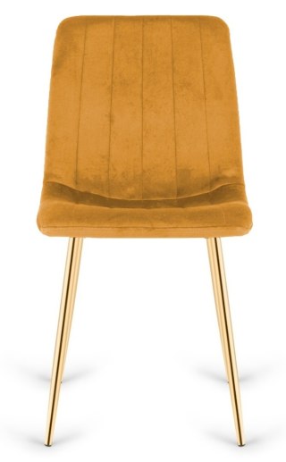 Krzesło tapicerowane AURORA VELVET HONEY GOLD