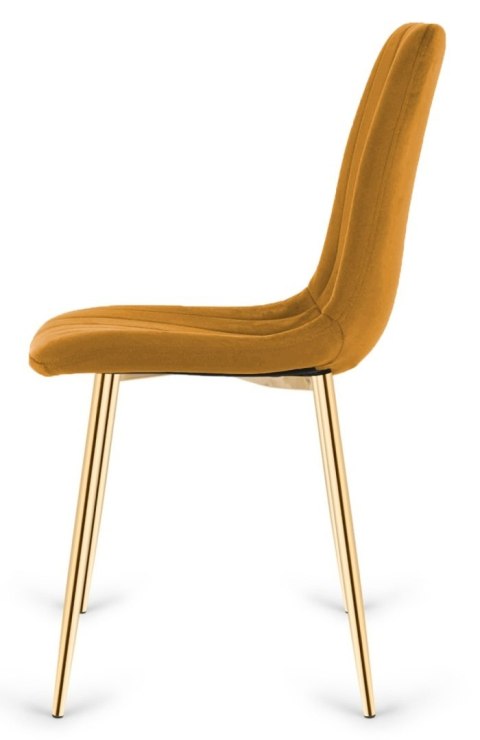 Krzesło tapicerowane AURORA VELVET HONEY GOLD