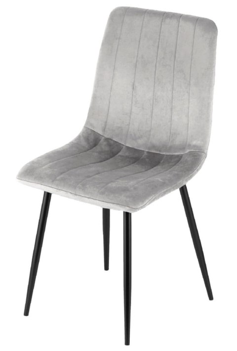 Krzesło tapicerowane AURORA VELVET LIGHT GREY