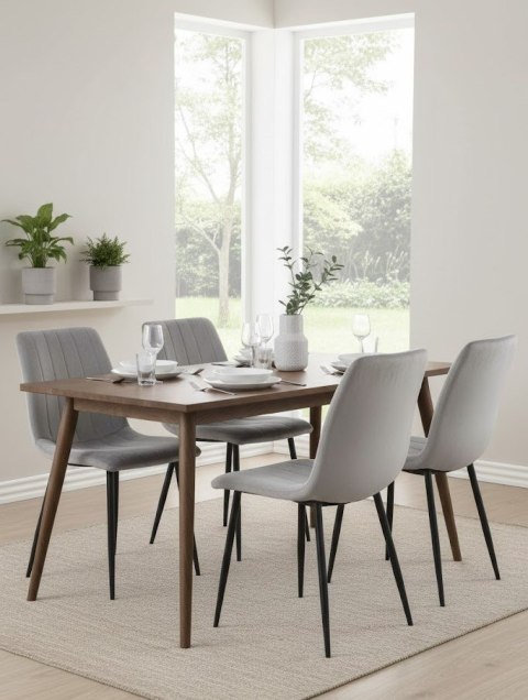 Krzesło tapicerowane AURORA VELVET LIGHT GREY