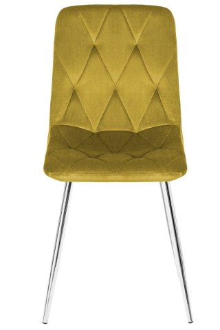 Krzesło tapicerowane BORGO VELVET OLIVE SILVER