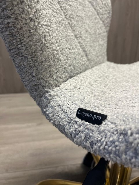 Krzesło obrotowe VASTO OFFICE BOUCLE GREY GOLD