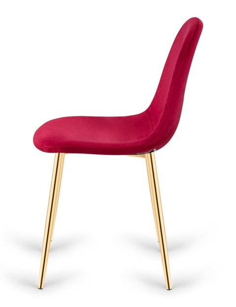 Krzesło tapicerowane GIULIA VELVET BURGUNDY GOLD II GATUNEK