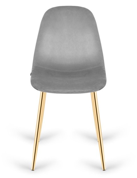Krzesło tapicerowane GIULIA VELVET GREY GOLD II GATUNEK