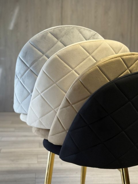 Krzesło tapicerowane GLORIA LIGHT GREY VELVET