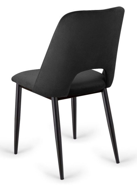 Krzesło tapicerowane GOTI BLACK VELVET II GATUNEK