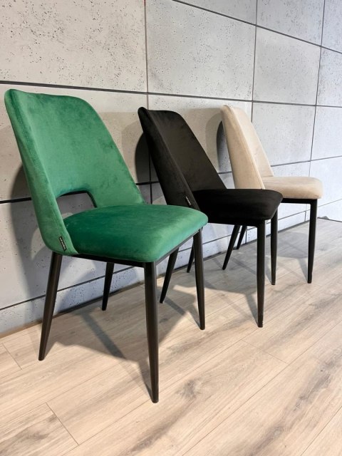 Krzesło tapicerowane GOTI GREEN VELVET GOLD OUTLET