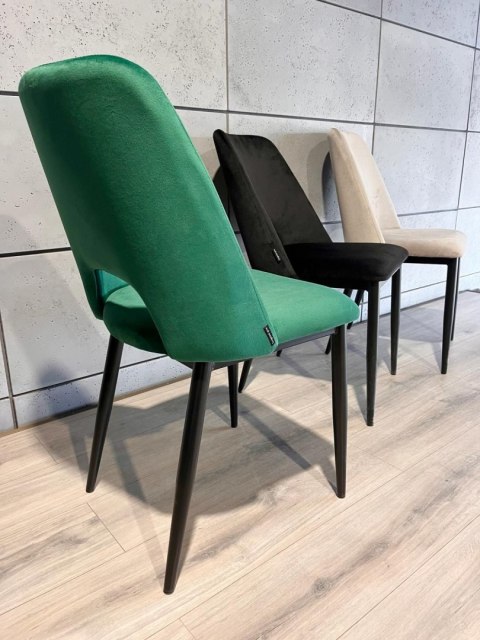 Krzesło tapicerowane GOTI GREEN VELVET GOLD OUTLET