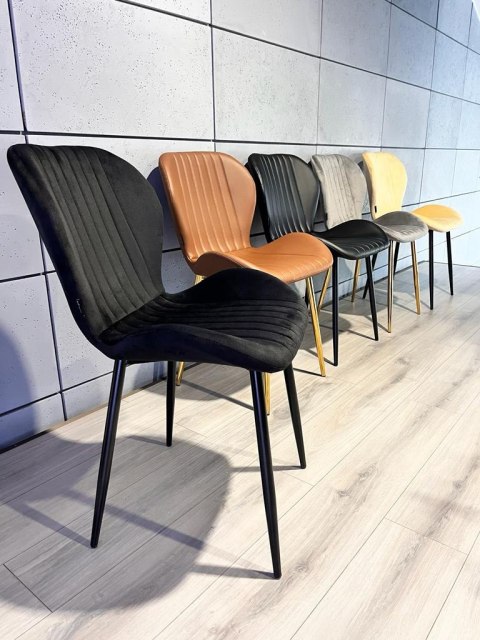 Krzesło tapicerowane MONTI VELVET BLACK
