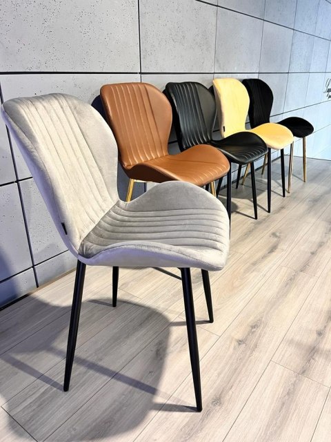 Krzesło tapicerowane MONTI VELVET GREY