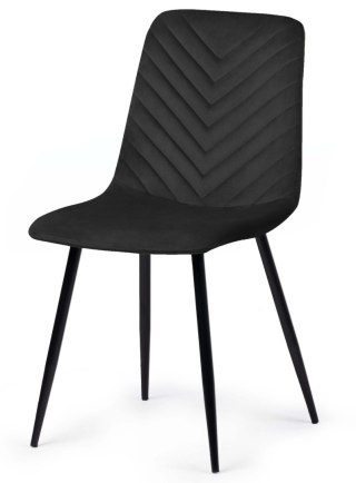 Krzesło tapicerowane TRIO VELVET BLACK