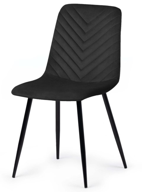 Krzesło tapicerowane TRIO VELVET BLACK