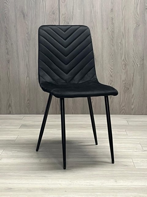 Krzesło tapicerowane TRIO VELVET BLACK