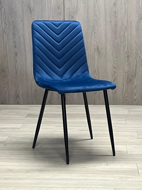Krzesło tapicerowane TRIO VELVET BLUE
