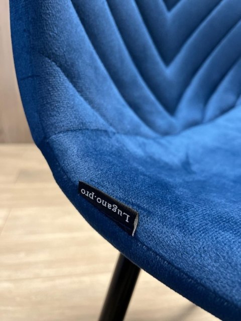 Krzesło tapicerowane TRIO VELVET BLUE