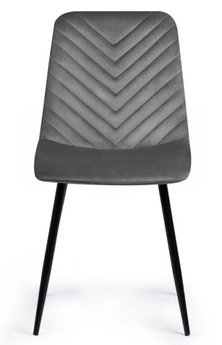 Krzesło tapicerowane TRIO VELVET DARK GREY