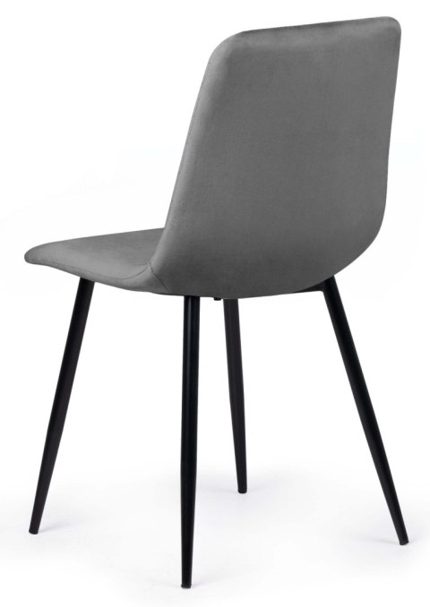 Krzesło tapicerowane TRIO VELVET DARK GREY