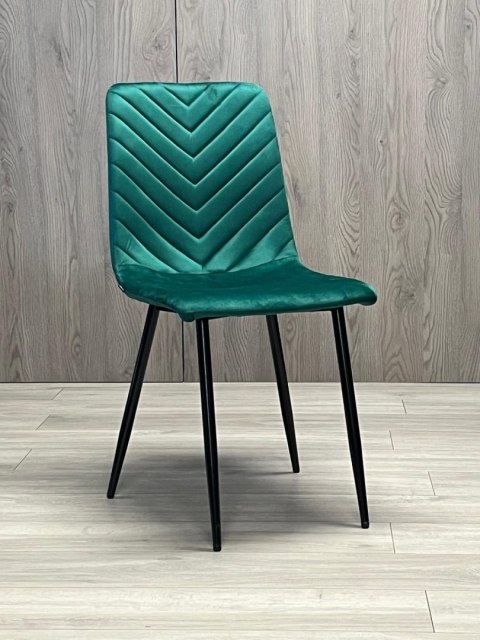Krzesło tapicerowane TRIO VELVET GREEN