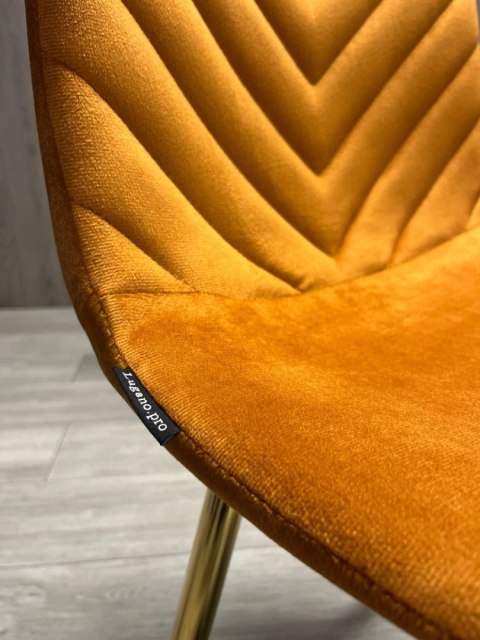 Krzesło tapicerowane TRIO VELVET HONEY GOLD