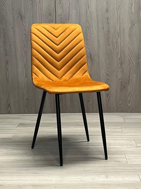 Krzesło tapicerowane TRIO VELVET HONEY