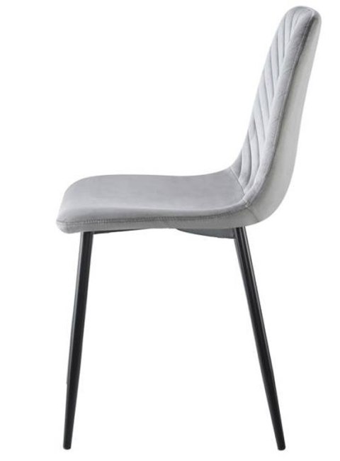 Krzesło tapicerowane TRIO VELVET LIGHT GREY