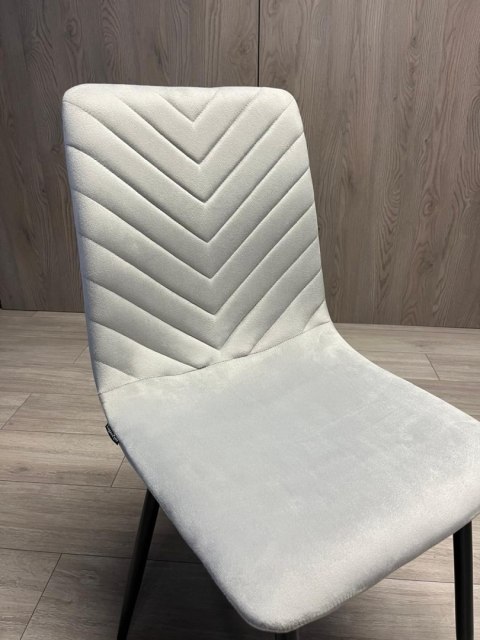 Krzesło tapicerowane TRIO VELVET LIGHT GREY