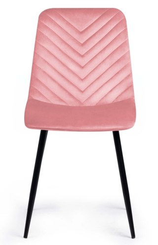 Krzesło tapicerowane TRIO VELVET PINK