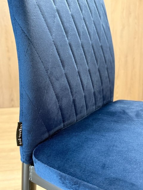 Krzesło tapicerowane VALVA CARO VELVET BLUE