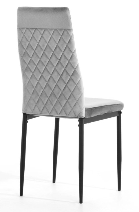 Krzesło tapicerowane VALVA CARO VELVET GREY