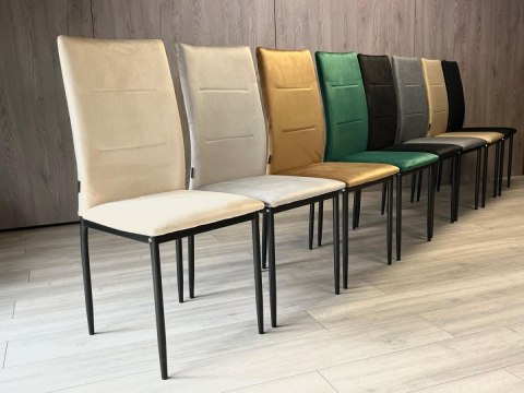 Krzesło tapicerowane VALVA DUO VELVET BEIGE