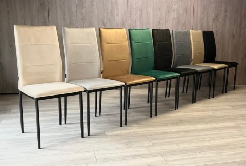 Krzesło tapicerowane VALVA DUO VELVET BEIGE