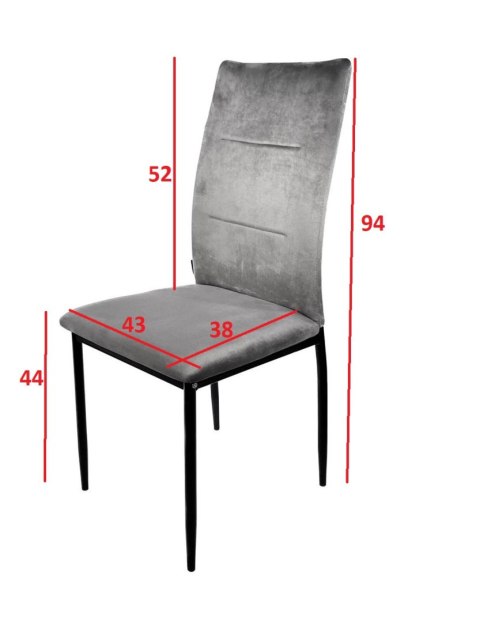 Krzesło tapicerowane VALVA DUO VELVET BEIGE