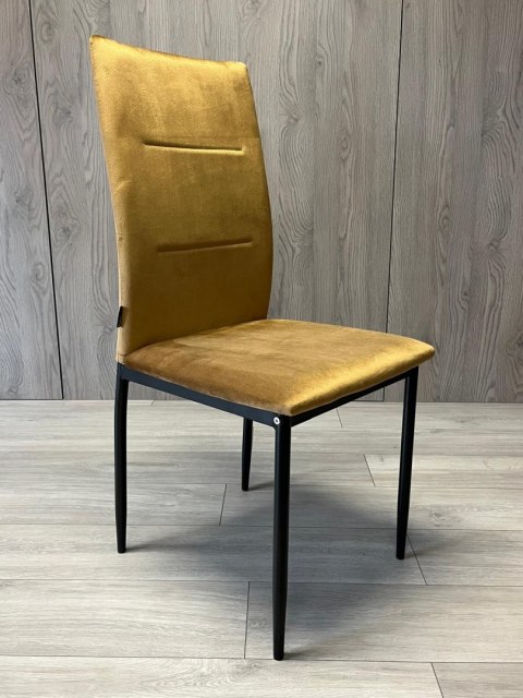 Krzesło tapicerowane VALVA DUO VELVET BROWN