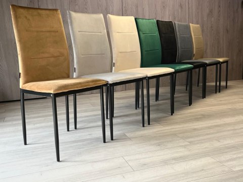 Krzesło tapicerowane VALVA DUO VELVET BROWN