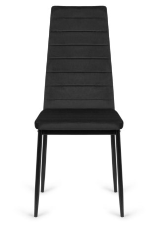 Krzesło tapicerowane VALVA LINE VELVET BLACK