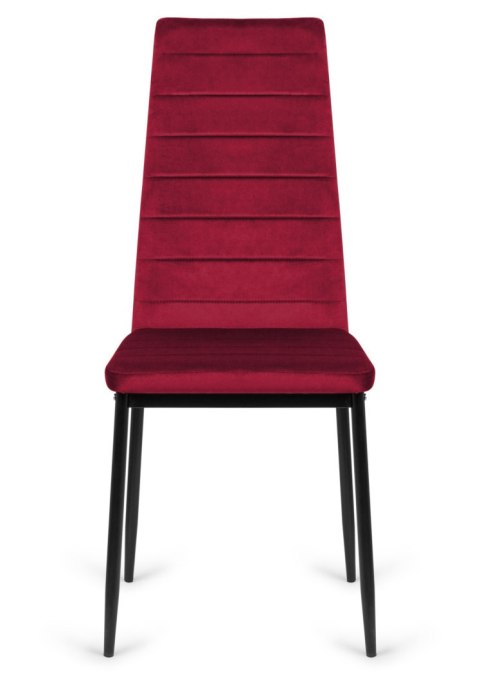 Krzesło tapicerowane VALVA LINE VELVET BURGUNDY OUTLET