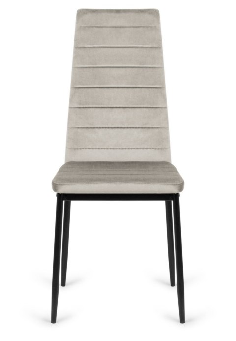 Krzesło tapicerowane VALVA LINE VELVET GREY OUTLET