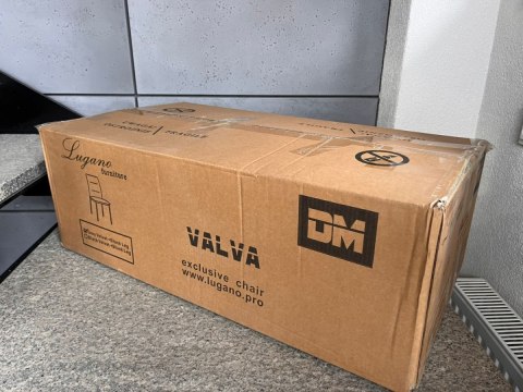 Krzesło tapicerowane VALVA LINE VELVET GREY OUTLET