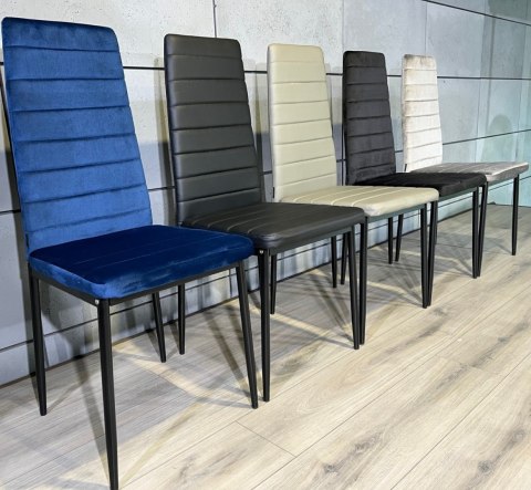 Krzesło tapicerowane VALVA PU GREY II GATUNEK