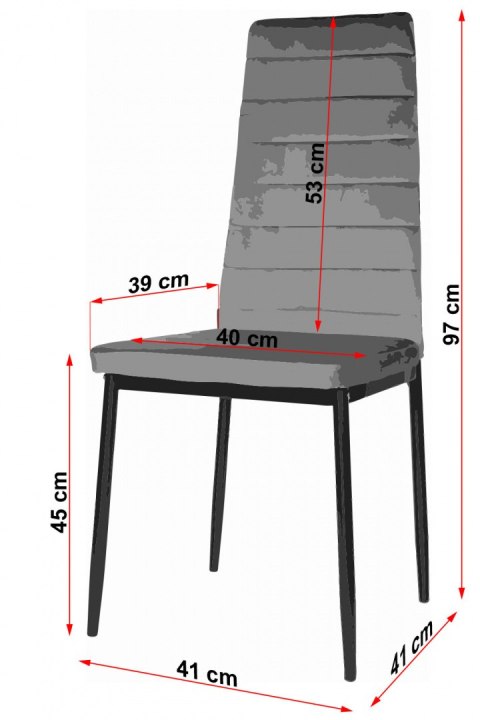 Krzesło tapicerowane VALVA PU GREY II GATUNEK