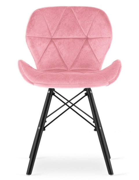 Krzesło tapicerowane VASTO PINK VELVET SMOKE