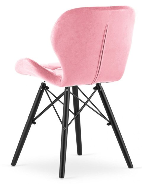 Krzesło tapicerowane VASTO PINK VELVET SMOKE