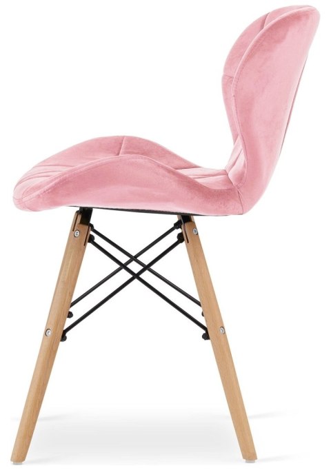Krzesło tapicerowane VASTO PINK VELVET