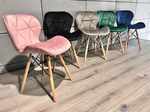 Krzesło tapicerowane VASTO PINK VELVET