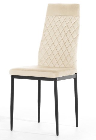 Krzesło tapicerowane zestaw 4x VALVA CARO VELVET BEIGE
