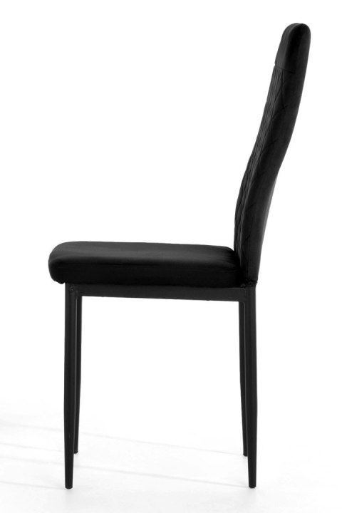 Krzesło tapicerowane zestaw 4x VALVA CARO VELVET BLACK
