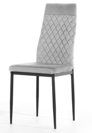 Krzesło tapicerowane zestaw 4x VALVA CARO VELVET GREY